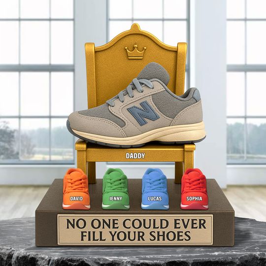 Sneaker Dad Plaque - Personalized Gifts For Dad