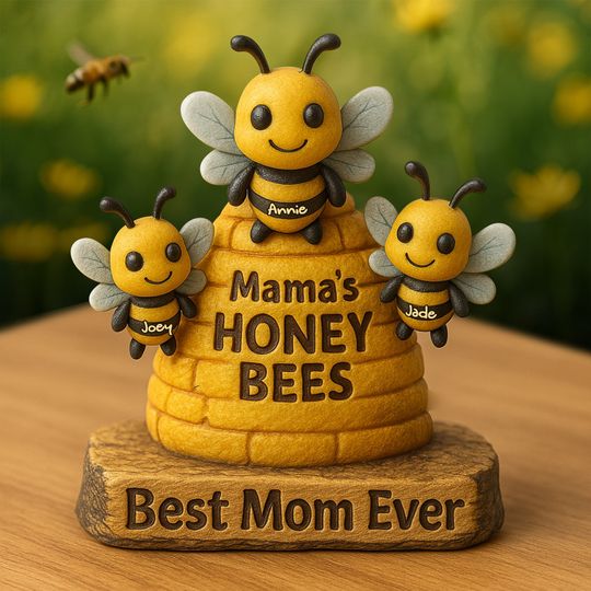 Personalized Gifts For Mom Acrylic Plaque, Mama Honey's Bees