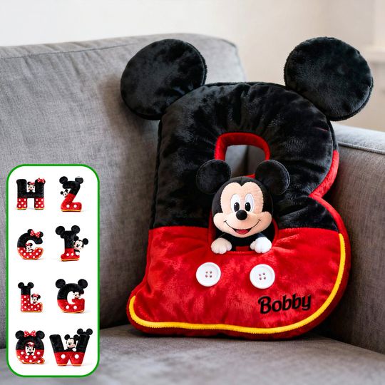 Cute Initial Letter Alphabet Custom Shape Pillow, Personalized Gifts For Kid