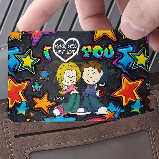 Personalized Gifts For Couple Wallet Card I Love You