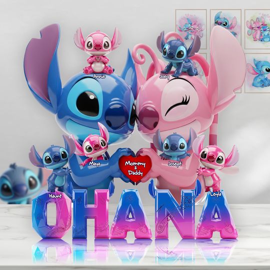 Tropical Aliens Family Acrylic Plaque - Personalized Gift For Family