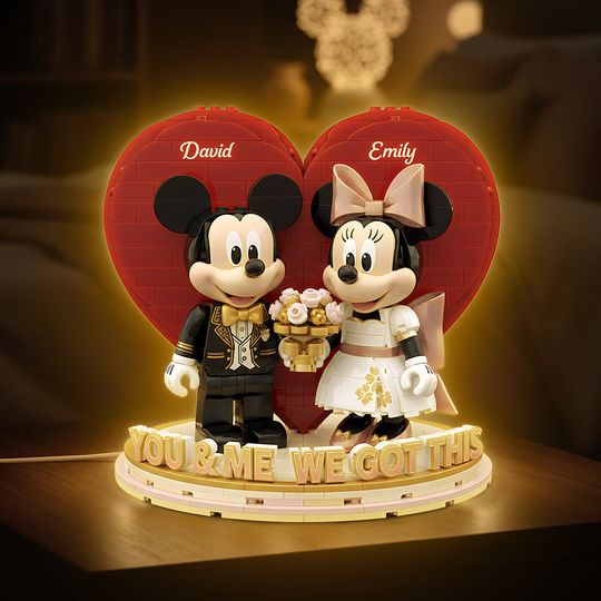 Married Couple Custom Shape Acrylic Light Box - Personalized Gifts For Couple