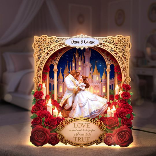 Personalized Gifts For Couple Custom Shape Acrylic Light Box