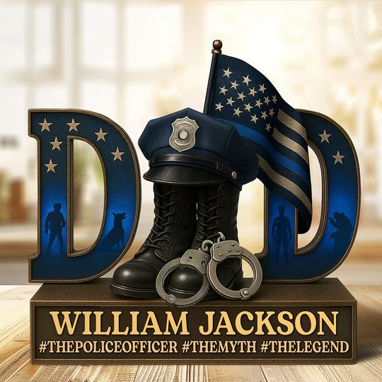 Hero Police Dad Acrylic Plaque - Personalized Gifts For Dad