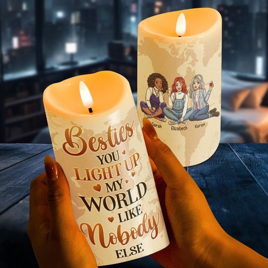 Personalized Gifts For Best Friends LED Candle