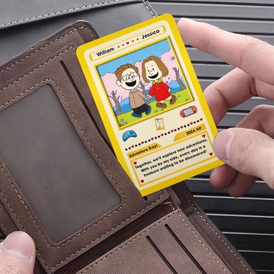 Couple Aluminum Wallet Card - Personalized Gifts For New Adventures
