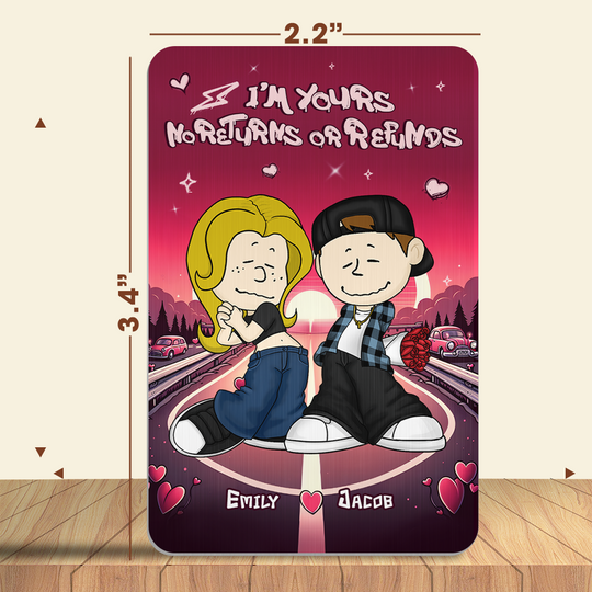 Personalized Gifts For Couple Wallet Card No Returns or Refunds