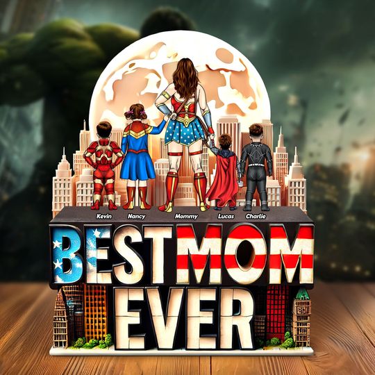 Super Mom Plaque - Personalized Gifts For Mom