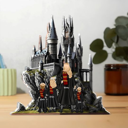 Personalized Gifts For Wizard Mom Plaque Mom & Little Ones In A Wizarding World