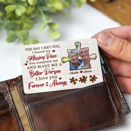 Custom Photo Gifts For Couple Wallet Card