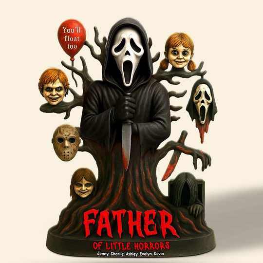 Horror Dad Plaque - Personalized Gifts For Dad