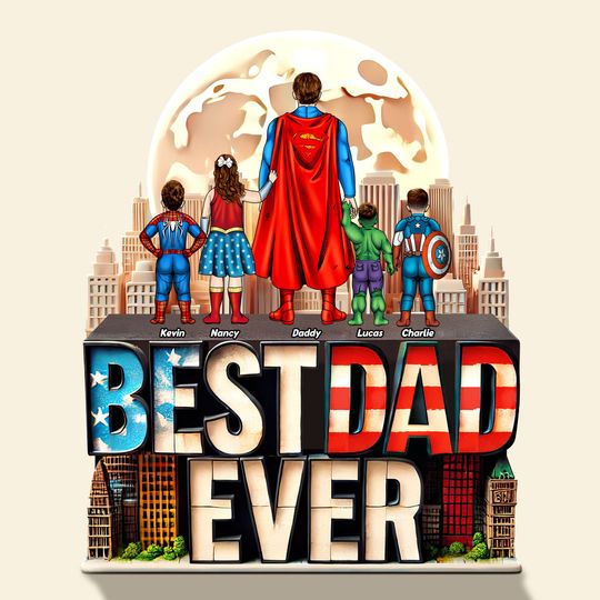 Super Dad Plaque - Personalized Gifts For Dad