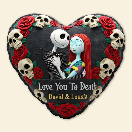 Skeleton Couples Pillow - Personalized Gifts For Couples