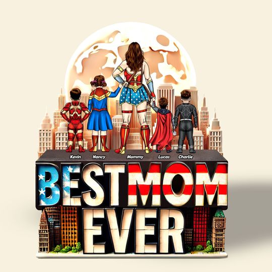 Super Mom Plaque - Personalized Gifts For Mom