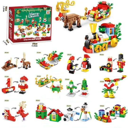 Discover Christmas Advent Calendar 2025, Kids 24 Days Countdown Xmas Building Blocks Toys