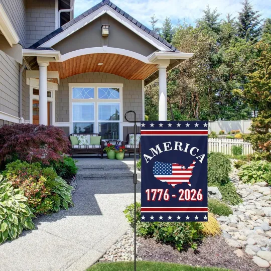 Discover We The People 1776-2026 Patriotic Garden Flag Memorial Day 250th Birthday Celebration