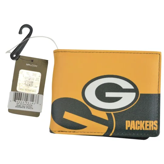 Discover Green Bay Packers Synthetic Leather Bifold Wallet for Men