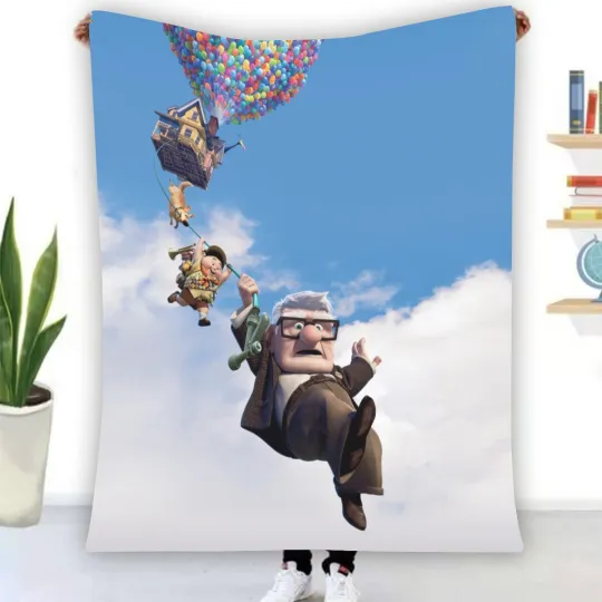 Discover Up Flying Ballons Fleece Blanket