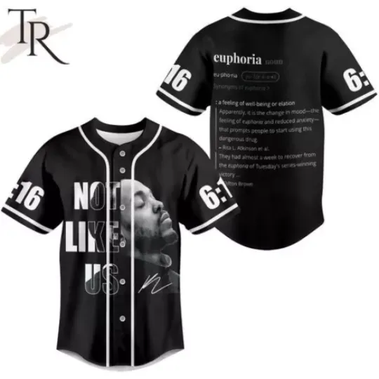 Kendrick Lamar Not Like Us 6-16 Jersey Shirt 3D Gift Fans
