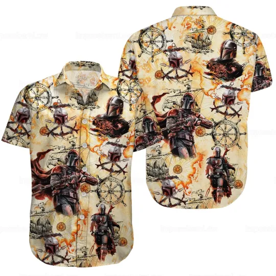 Discover Star Wars The Mandalorian Pirates Costume Hawaiian Shirt, Gift For Fans