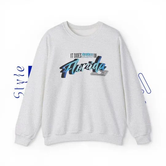 Discover Donut IT SNOWS in FLORIDA Crewneck Sweatshirt Men's Gift Vintage Fun Drugs