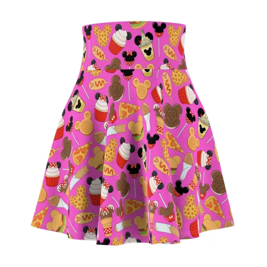 Discover Disney Snacks Women's Skater Skirt, Gift for Her
