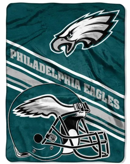 Discover Philadelphia Eagles Super Soft Royal Raschel Throw Blanket