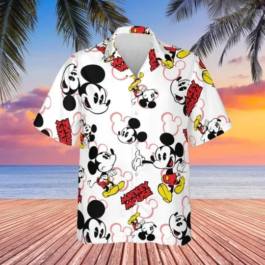 Discover Disney Parks Mickey Mouse Hawaiian Shirt