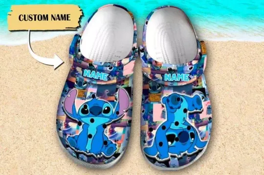 Custom Blue Dog Clogs Series-Inspired Sandals for Cartoon Fans Clogs, Cute cartoon clogs