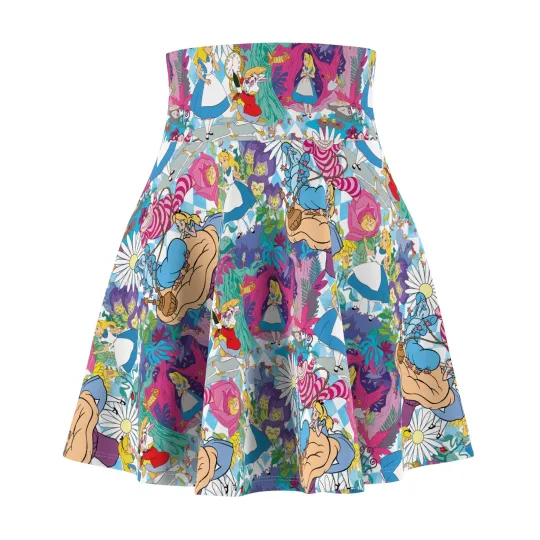 Discover Alice In Wonderland Women's Skater Skirt, Gift for Her