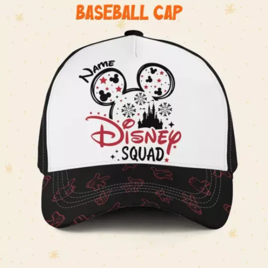 Custom Disney Mickey Squad 2024 Cap, Disney Castle Family Hat Disney Vacation Hat