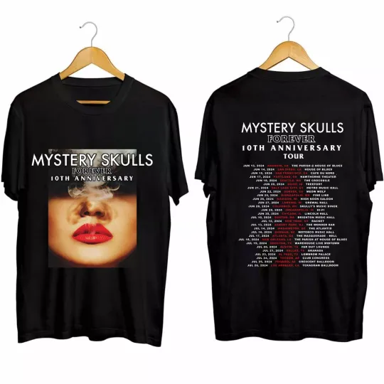 Mystery Skulls - Forever 10th Anniversary Tour 2024 Double Sided Shirt