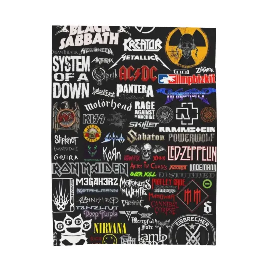 Discover Fleece Blanket featuring Metal and Rock Bands Design, Soft Throw Plush Blanket