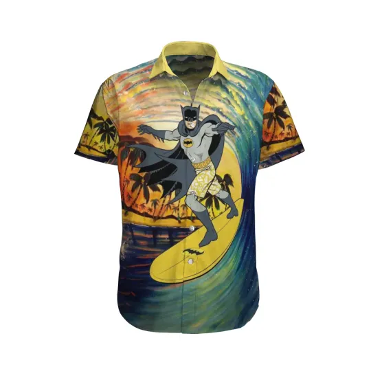 Batman Surfing Empire With All Hawaiian, Summer Party Shirt, Buttom Down Shirt