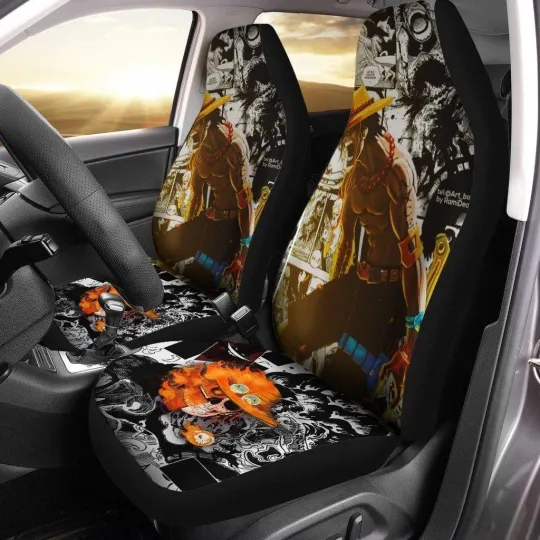 Discover Ace Car Seat Covers One Piece Anime Car Decor Car Accessories Of 2