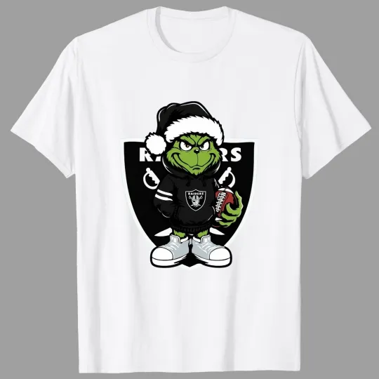 Discover Las Vegas Raiders funny character Christmas Football Team T-Shirt, Gift for Fan