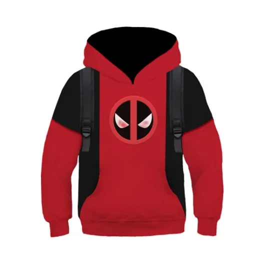Discover Kids Deadpool Wade Winston Wilson Cosplay Hoodie Pullover Boys Hooded