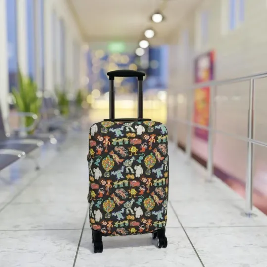 Discover Pixar Characters Luggage Cover, Toy Story Nemo Monsters Inc Collage Suitcases