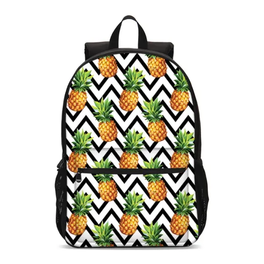 Discover Pineapple Chevron Pattern Students Backpack, School Bag, Back To School Gift
