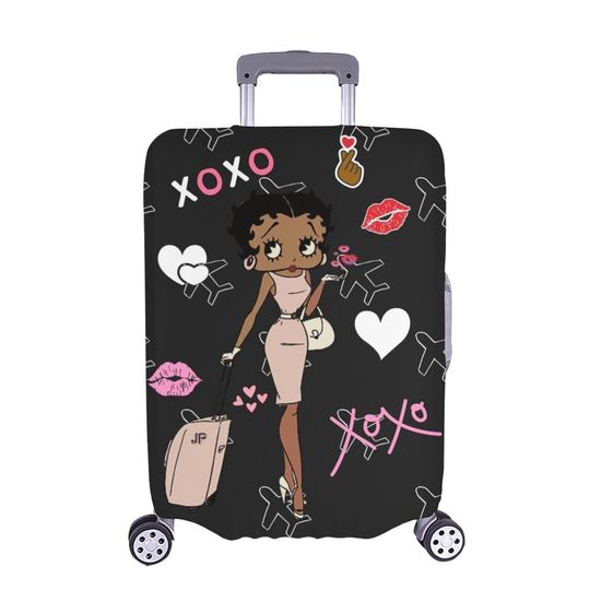 African Betty Boop Vacationer luggage cover, Black Betty Boop suitcase protector