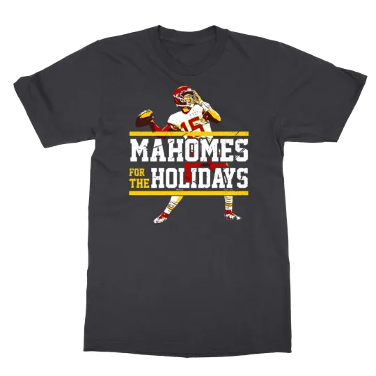 Discover Mahomes For The Holidays Funny Christmas Football T-Shirt