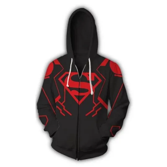 Discover Superman Hoodie Superhero 3D Print Cosplay Jacket Coat Hooded