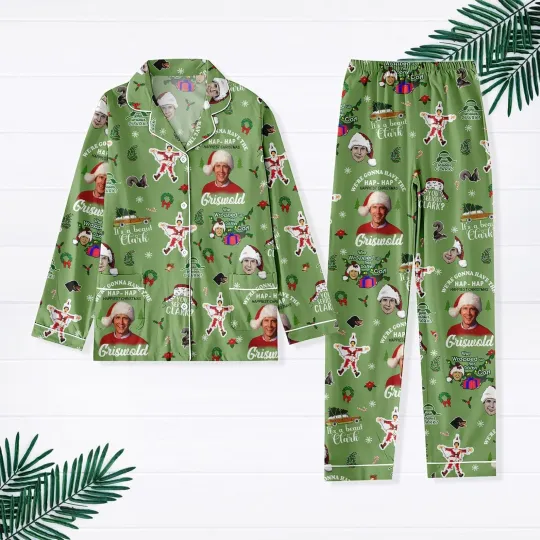 Discover Clark Griswold Christmas Pajamas Set Funny 90s Holiday Family Sleepwear
