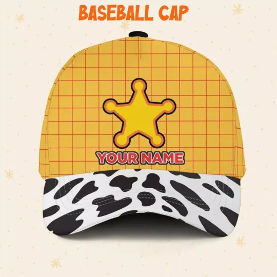 Custom Toy Story Woody Sheriff Logo Cap, Custom Disney Hat, Toy Story Baseball