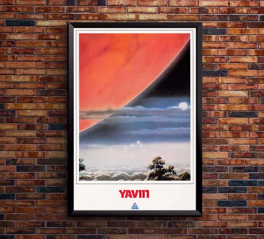 Discover Yavin Star Wars Poster - Star Tours Disneyland Attraction - Premium Matte Vertical Poster