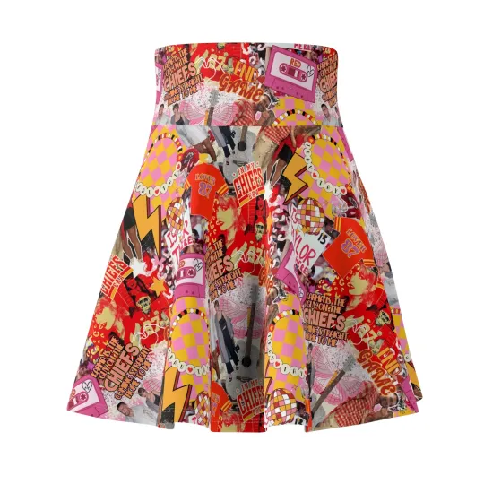 Taylor In My Chief's Era Women's Skater Skirt (AOP)