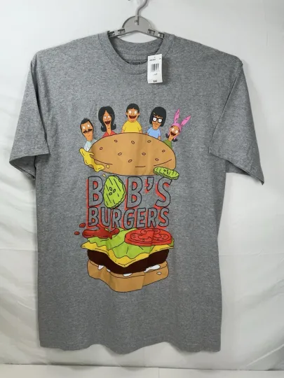 Discover Men's Big & Tall Bob's Burgers Graphic T-Shirt Gray Heather