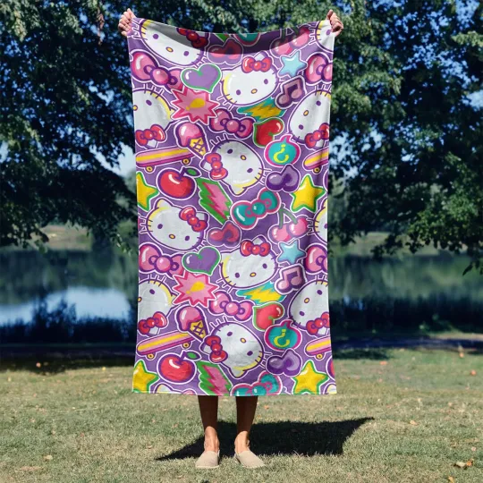 Discover Hello Kitty and Friends Cherry Summer Beach Towel