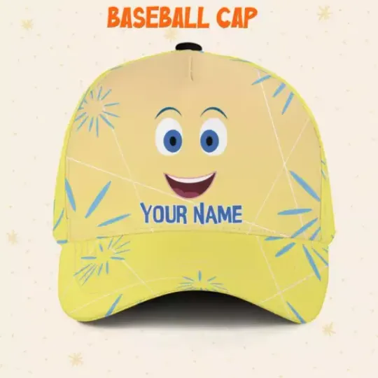 Custom Inside Out Joy Face Logo Cap, Disney Castle Family Hat Disney Vacation Hat