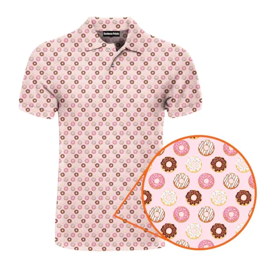 Discover 19th Hole Donut Give A Putt Players Gear Golf Polo Shirt for Men